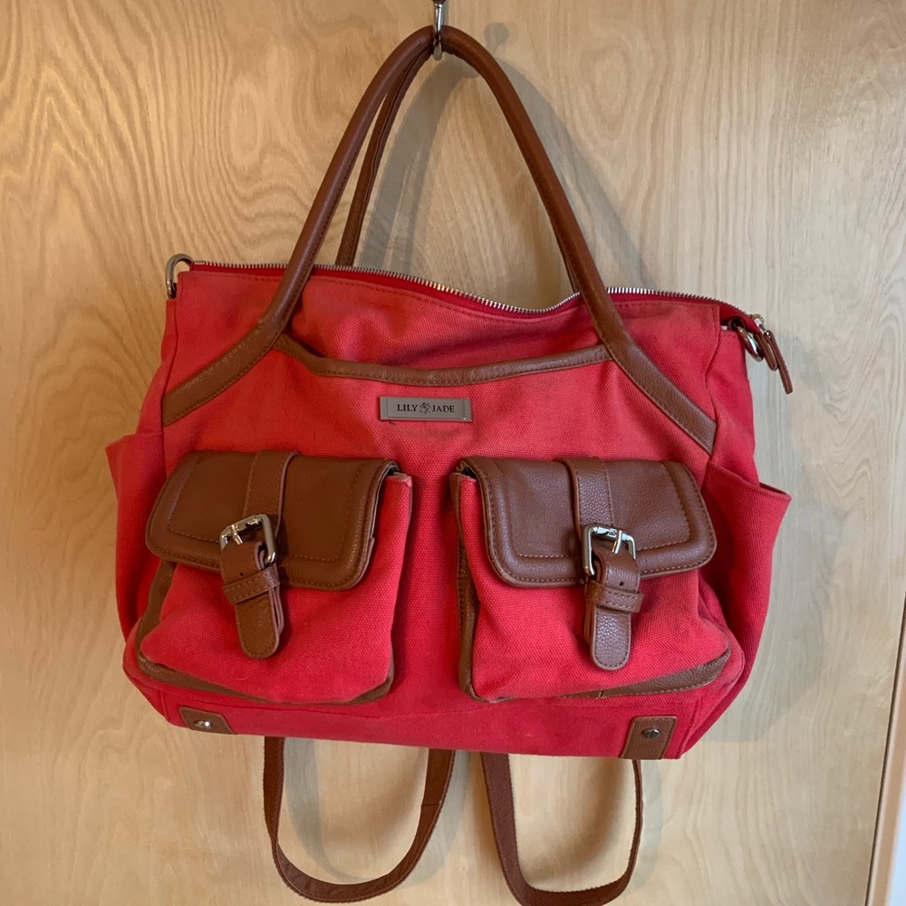 Red Lily-Jade diaper bag, GUC